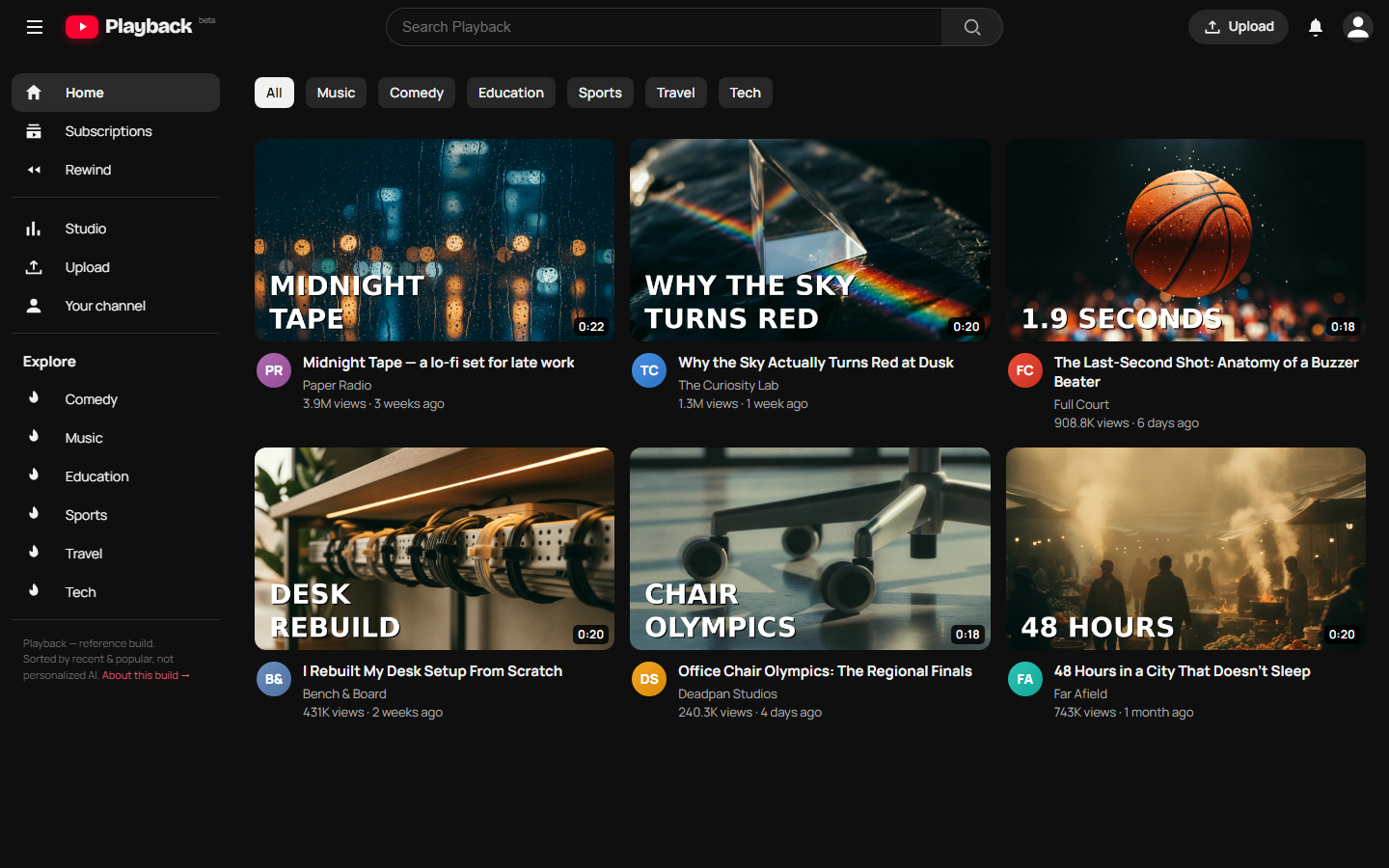 Playback product screenshot